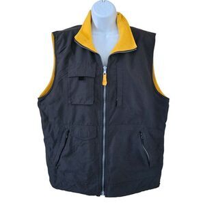 Reversible Yellow & Gray Vest Clothing Co. Size L outdoors workwear gorpcore